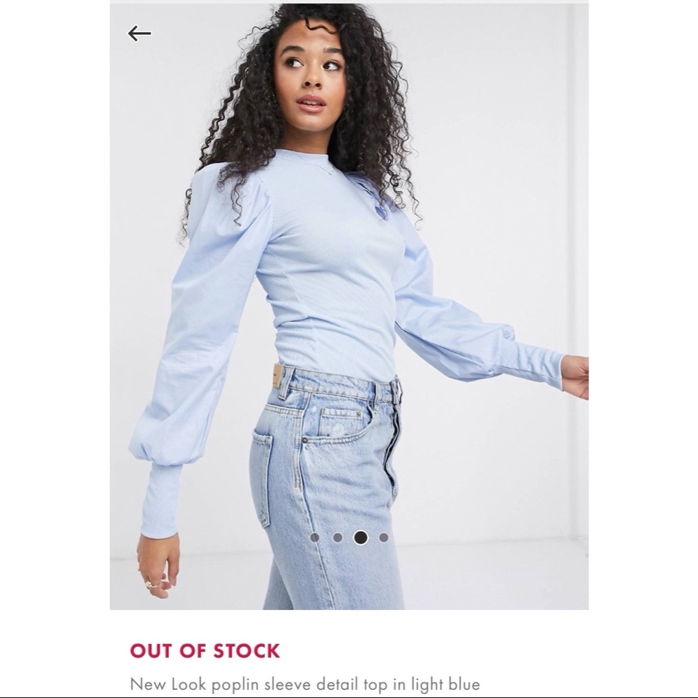 Asos Poplin Sleeve Top